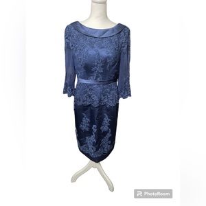 JJs House Elegant Blue Lace Wedding Dress